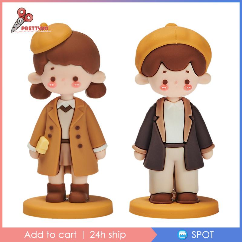 [Prettyia1] Mô Hình Tượng Người Trang Trí Bánh Kem Để Bàn / Để Sách / Ảnh