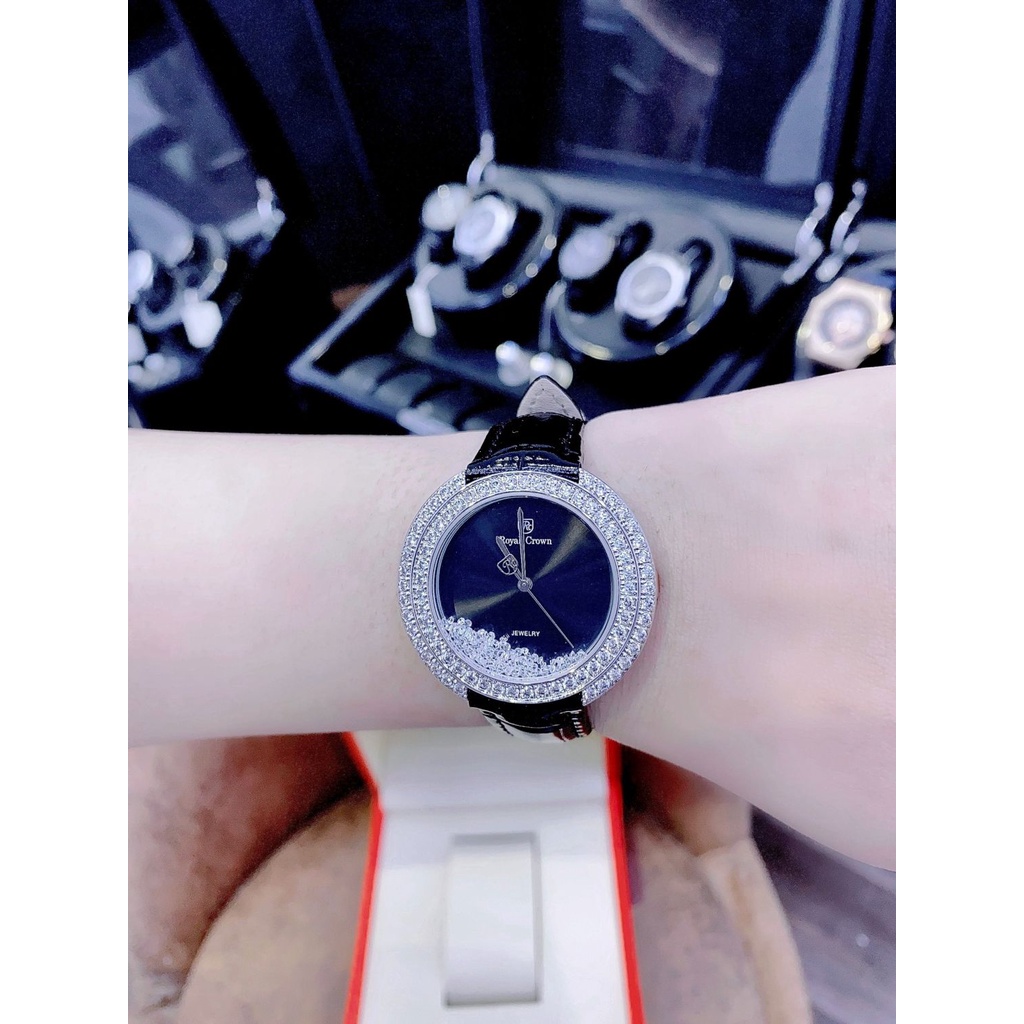 Đồng hồ nữ ROYAL CROWN 4641 Mặt đá Fullbox