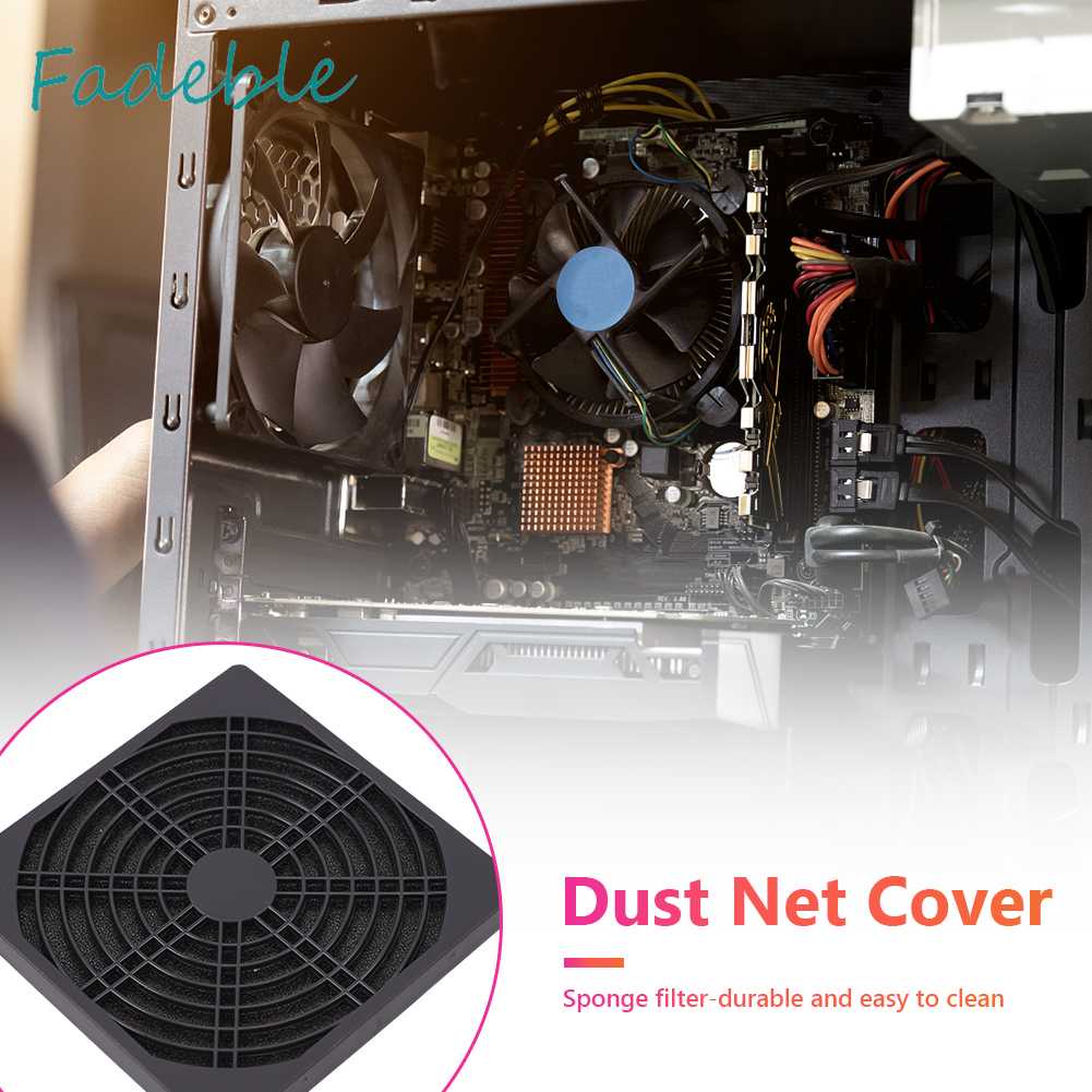 Bộ 5 Tấm Lọc Bụi Bằng Nhựa 60mm 80mm 90mm 120mm Cho Quạt Máy Tính Ốp