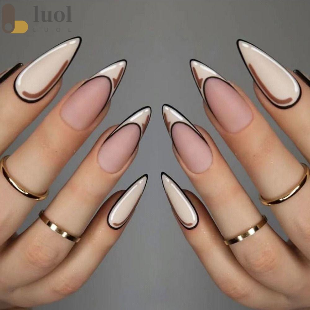 Bộ Móng Tay Giả Đầu Vuông Dạng Nhấn Che Phủ Toàn Diện Có Thể Tháo Rời