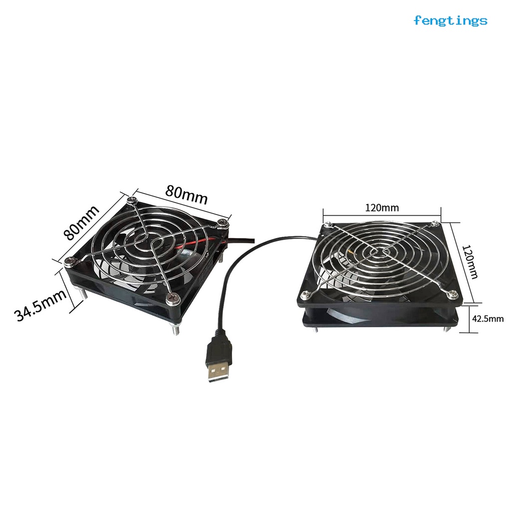 Quạt Tản Nhiệt Làm Mát USB Ít Tiếng Ồn 5V 8cm / 12cm Cho Máy Tính