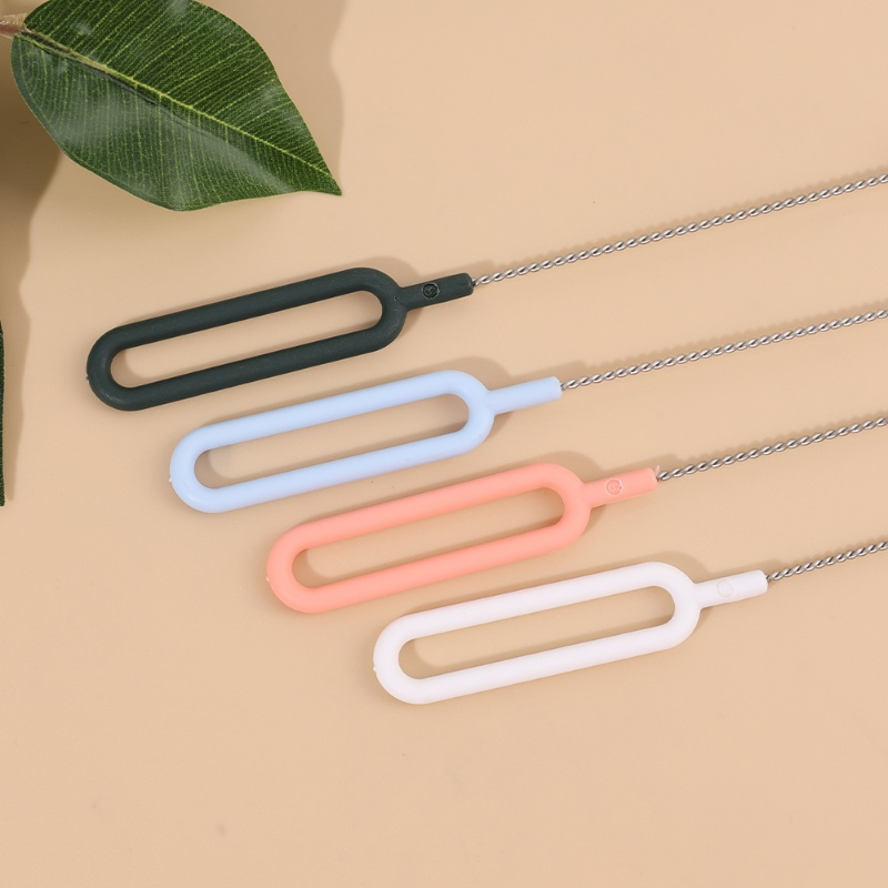 Cọ Vệ Sinh Ống Hút Cán Dài Bằng Thép Không Gỉ / Nylon Lông Mềm Cho Nhà Bếp