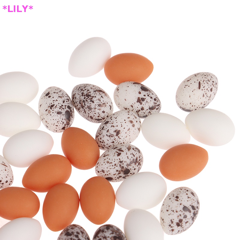 Lily 10PC Dollhouse mô phỏng thu nhỏ trứng mô hình thực phẩm giả vờ chơi đồ chơi nhà bếp uuu