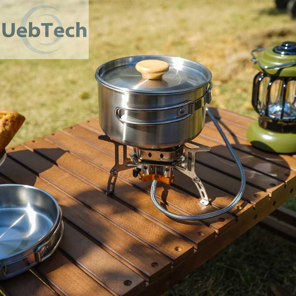 Bộ Dụng Cụ Nấu Ăn Bằng Thép Không Gỉ Tiện Lợi Khi Đi Du Lịch