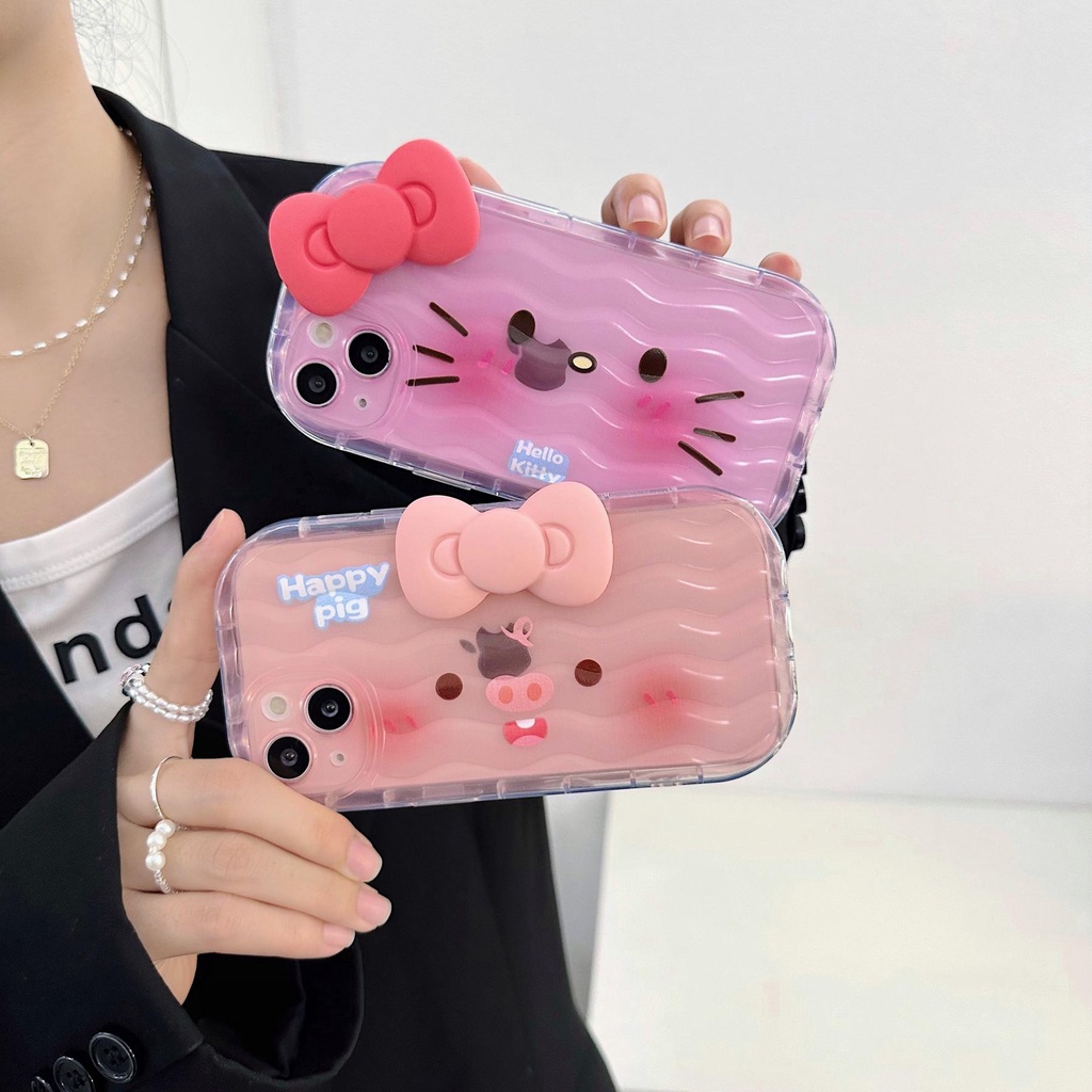 Ốp Điện Thoại TPU Silicon Mềm Trong Suốt Chống Sốc In Hình Hello Kitty Cho iPhone 13 12 11 Pro Max 14 Plus