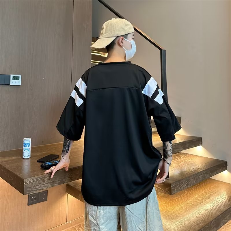 Áo Thun Ngắn Tay Phong Cách Đường Phố Âu Mỹ Cá Tính Cho Nam