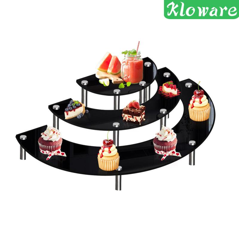 Giá Đỡ Trưng Bày Bánh Cupcake / Sơn Móng Tay Hình Bán Nguyệt Bằng Acrylic Tiện Dụng Cho Gia Đ