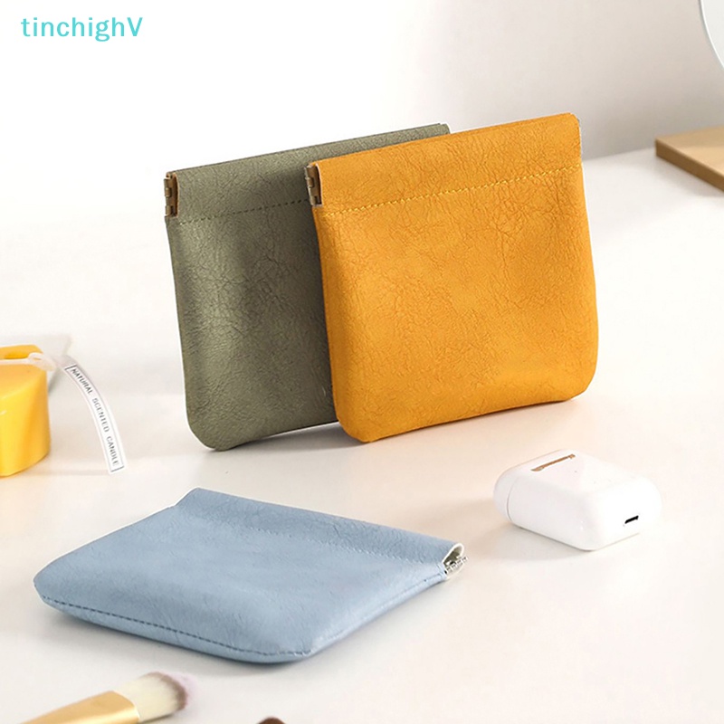 [TinchighV] Túi Da Đựng Mỹ Phẩm / Tiền Xu / Chìa Khóa / Trang Sức Đa Năng [Mới]