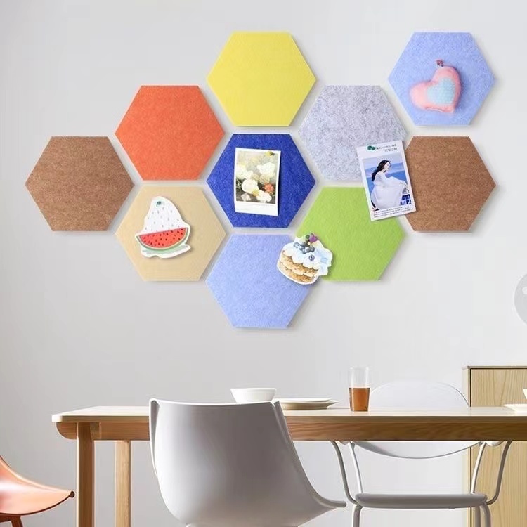 Bảng Nỉ Lục Giác Tự Dính Dùng Ghi Chú / Lời Nhắn Tiện Dụng