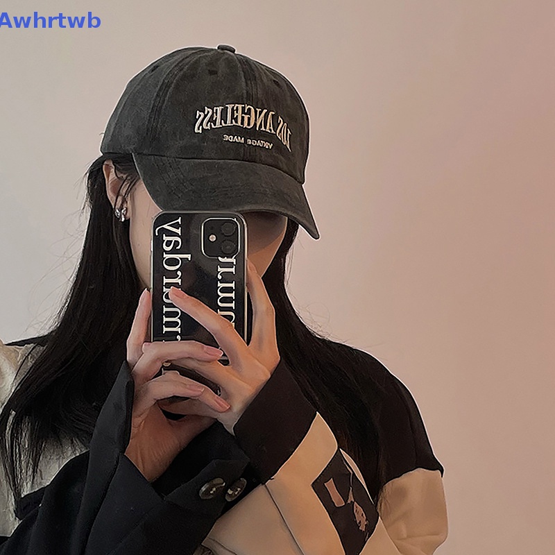 Awhrtwb Mũ Lưỡi Trai Cotton Mềm Mại Họa Tiết Chữ Phong Cách Retro Thời Trang Xuân Hè Phổ Biến Dành Cho Bạn Nữ Mới