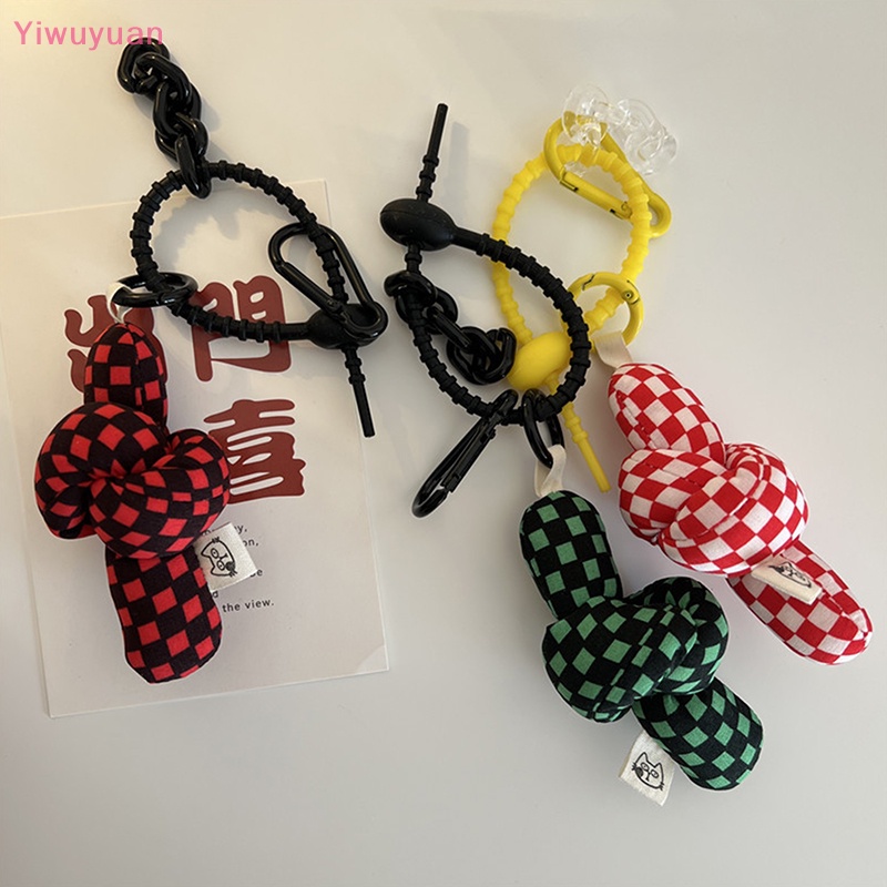 < Yiwuyuan > Ốp Điện Thoại Silicon In Caro Có Dây Đeo Tay Và Móc Khóa Thích Hợp Làm Quà Tặng Mới