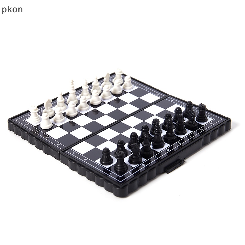 [Pkon] Bộ cờ vua mini 32 chiếc bàn cờ nhựa Gấp gọn đồ chơi trẻ em ngoài trời tiện dụng cho gia đình VN