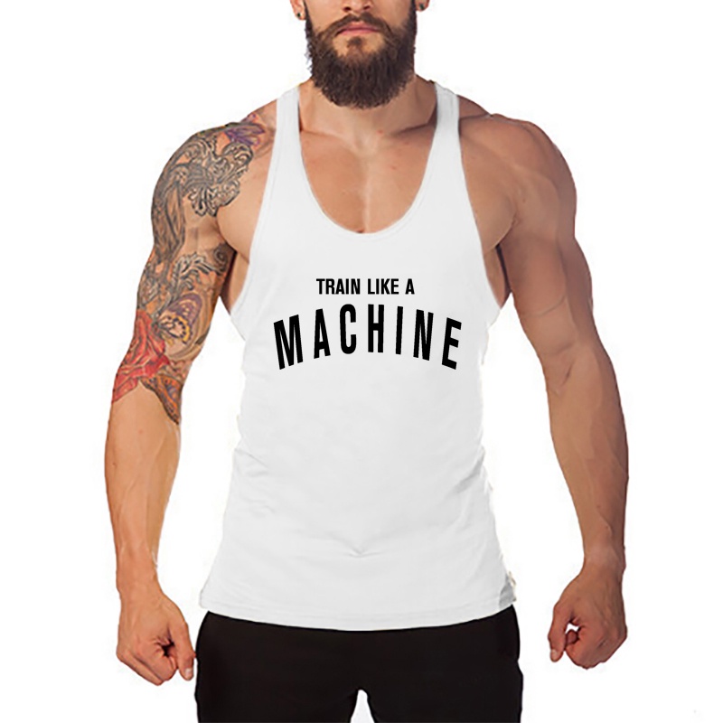 Áo Tank Top Vải Cotton Mỏng Thấm Hút Mồ Hôi Thoáng Khí In Họa Tiết Thời Trang Mùa Hè Cho Nam