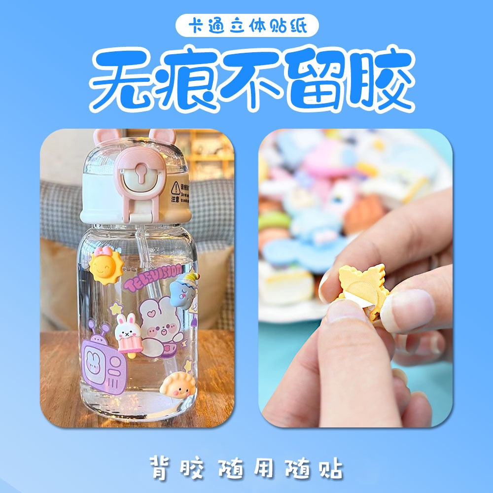 Hộp 30 Miếng Dán Trang Trí Điện Thoại / Kẹp Tóc Hình Bánh Gấu / Bông Hoa Bằng Nhựa Resin Dễ Thương DIY