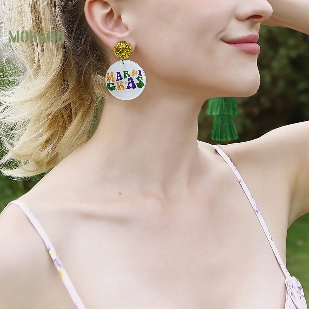 1 Đôi Bông Tai Hình Giọt Nước Đính Kim Tuyến Nhiều Màu Thời Trang