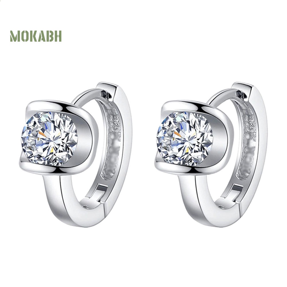 Bông Tai Tròn Đính Đá Thời Trang Dành Cho Nữ