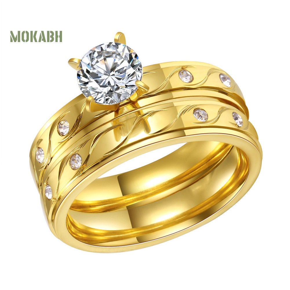 Nhẫn Đính Đá Zircon Sang Trọng Cho Nữ