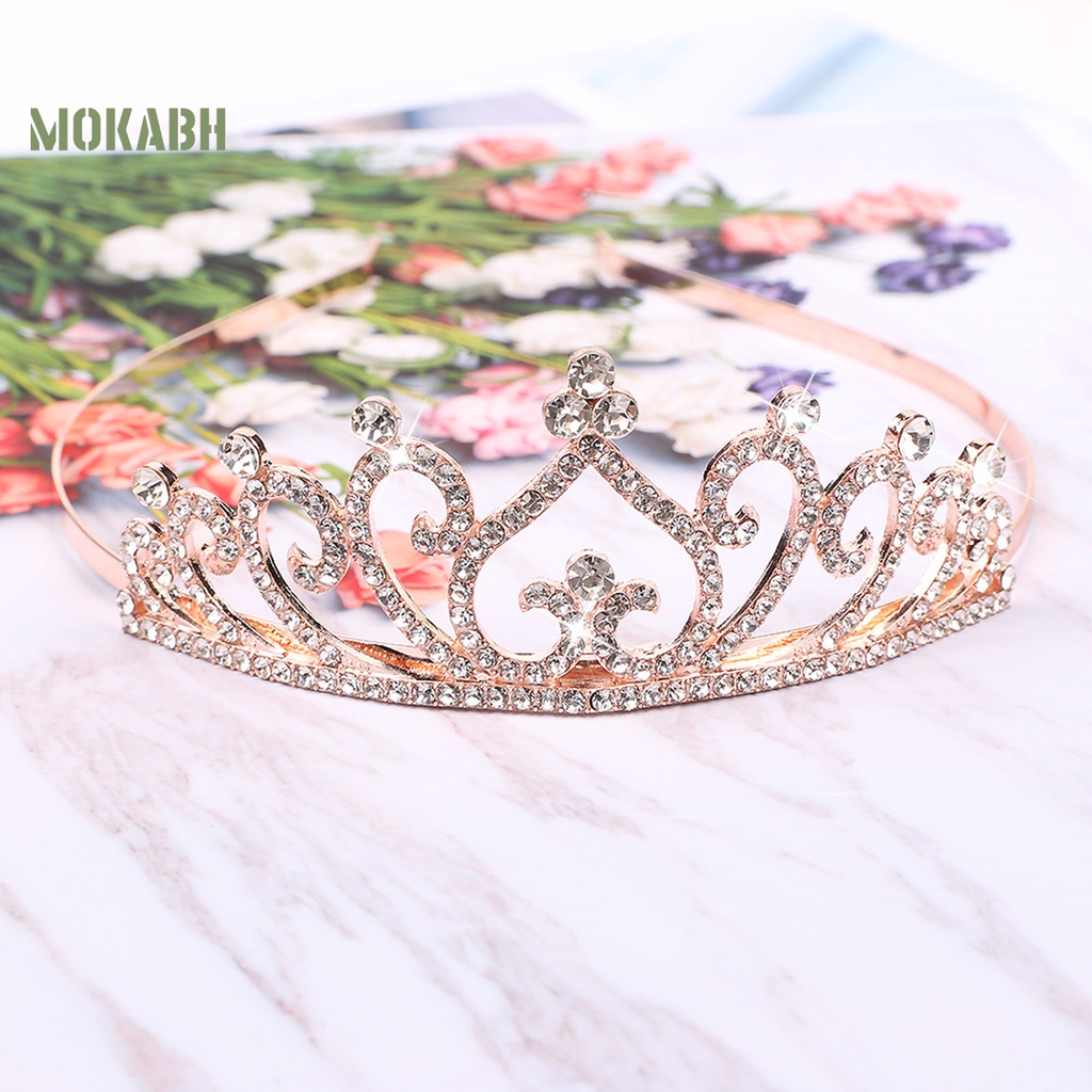 Vương Miện Hợp Kim Rỗng Hình Trái Tim Trang Trí Lễ Hội Cho Bé