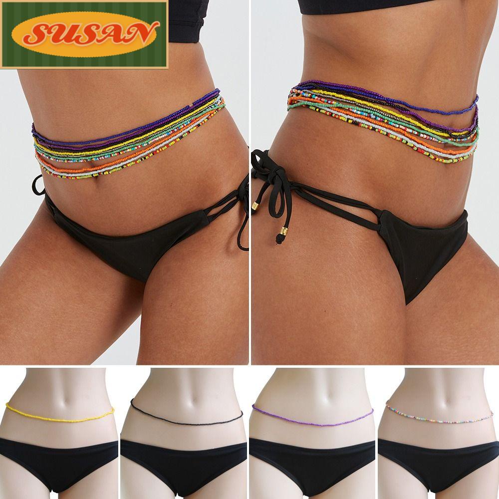 Dây Chuyền Đeo Hông Đính Hạt Phong Cách Bohemia Gợi Cảm Cho Nữ