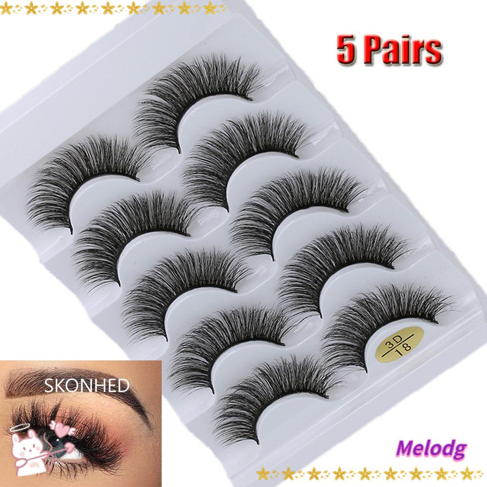 Bộ 5 Cặp Lông Mi Giả SKONHED Dáng Dài Trang Điểm Mắt Tự Nhiên Nhiều Kiểu Dáng Tùy Chọn