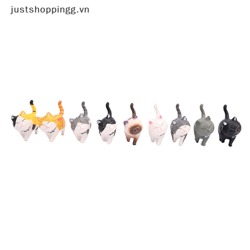 1 Mô Hình Chú Mèo Mini Bằng PVC Dễ Thương Dùng Trang Trí
