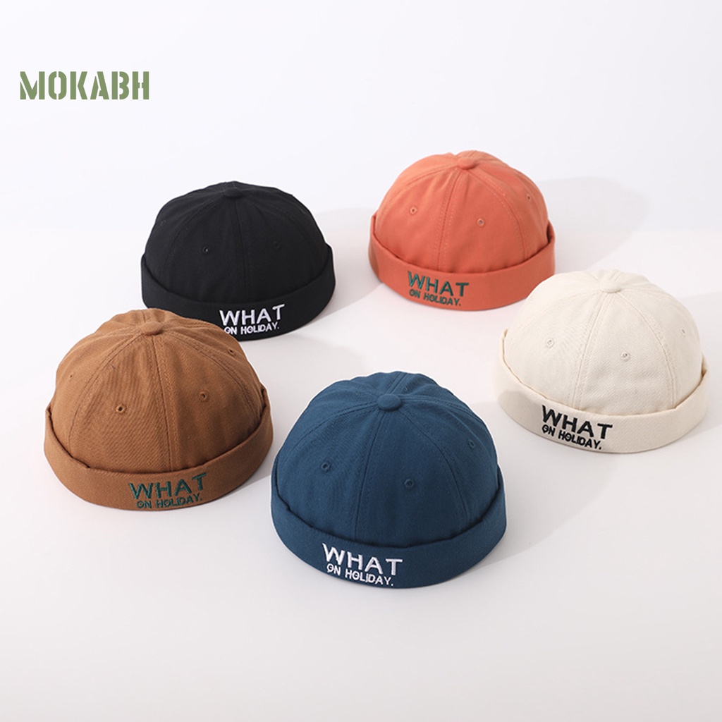 Mũ Thủy Thủ Chống Nắng Thoáng Khí Không Vành Thêu Chữ Cho Bé Trai