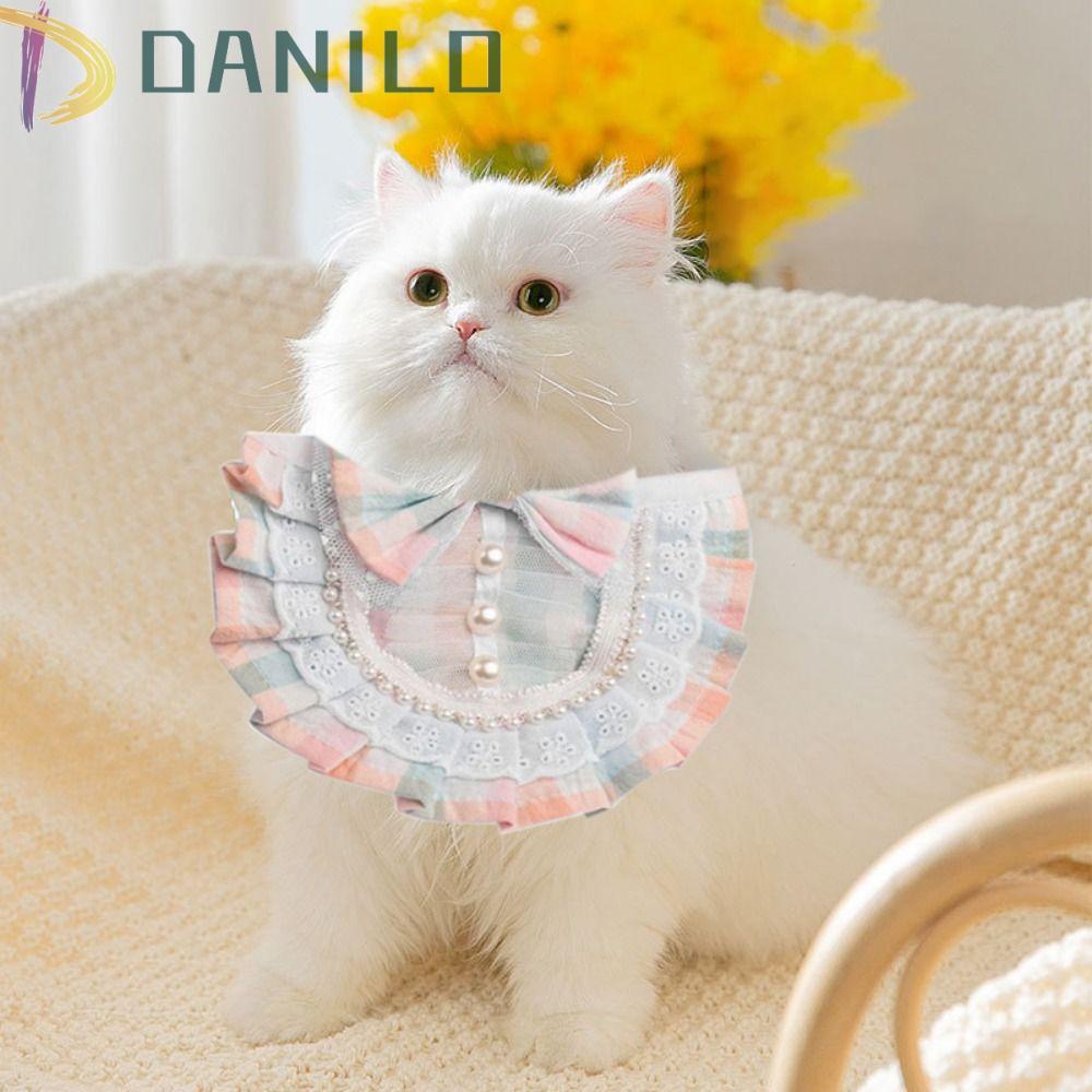 Danilo 1 Yếm Đeo Cổ Satin Đính Nơ Giả Cho Thú Cưng