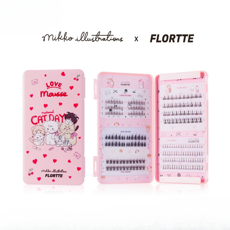 [Mới]FLORTTE  Lông Mi Giả Mi Giả Mi Giả Mi Đơn Cong Mi MIKKO Cobrand