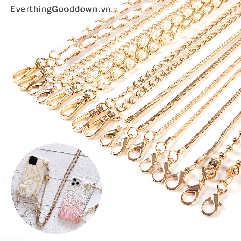 Everthinggooddown Ốp Điện Thoại Di Động Có Dây Xích Kim Loại Quấn Túi Xách Đeo Vai vn