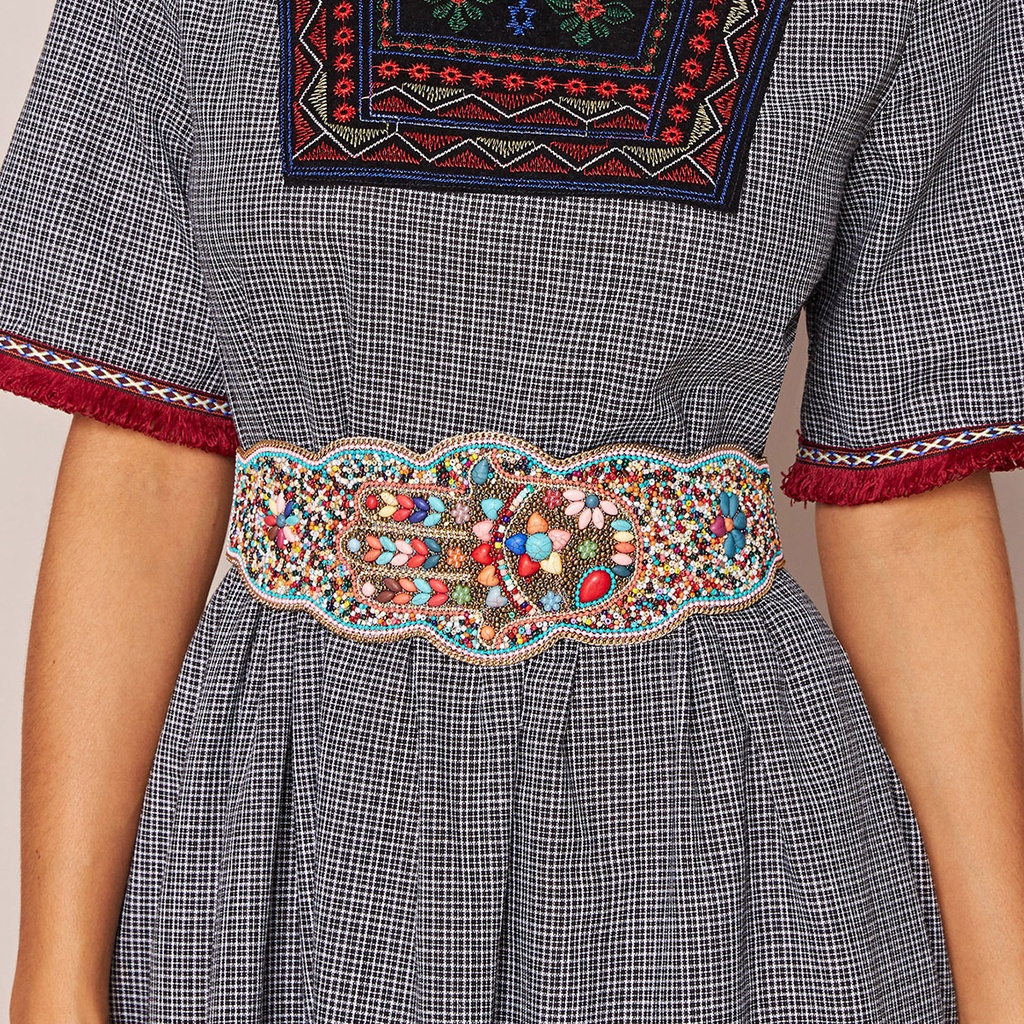 Vòng Đeo Tay Co Giãn Xâu Hạt Phong Cách Dân Tộc Bohemian Tinh Khiết Nhiều Màu Sắc Thanh Lịch Cho Nữ