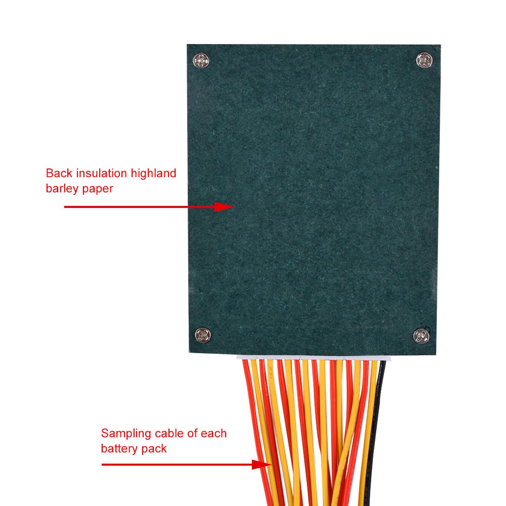 RIRIHI Bảng Mạch Bảo Vệ Pin Lithium 16S 60V 50A BMS