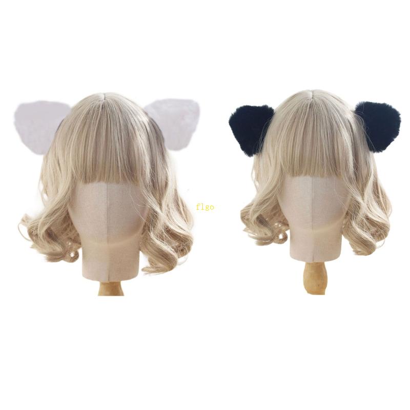 Kẹp Tóc Hình Mèo Phối Lông Nhung Ngọt Ngào Cho Nữ