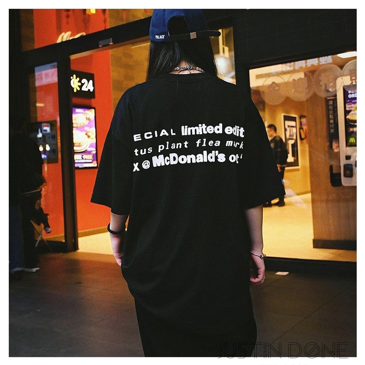 Hàng Có Sẵn Áo Thun Ba Phần Tay Ngắn In Hình Mặt Cười Phong Cách Mới Cho Nam Nữ CPFM.XYZ Mcdonald 'S Travis Scott