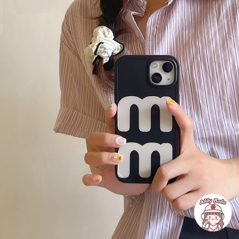 Ốp Điện Thoại IMD Mềm Nhám Màu Đen In Chữ Đơn Giản Chống Dơ Cho IPhone 14 Pro Max 11 12 Pro Max