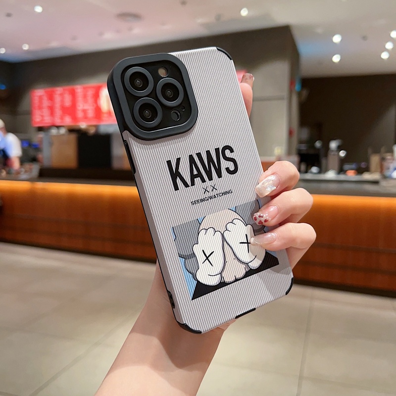 Ốp Điện Thoại TPU Mềm Chống Trượt Chống Sốc In Hình KAWS Cho iPhone 14 Pro Max 13 12 11 Pro X XS XR 7 8 Plus SE Sự Bảo Vệ