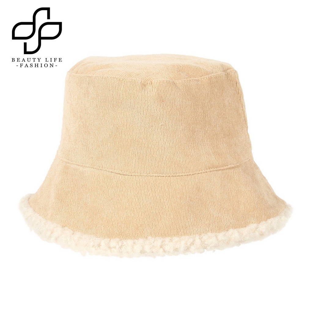 Nón Tai Bèo Hai Mặt Bằng Vải Lông Cừu Dày Dặn Màu Trơn Giữ Ấm Một Kích Thước Có Thể Giặt Rửa Cho Nữ