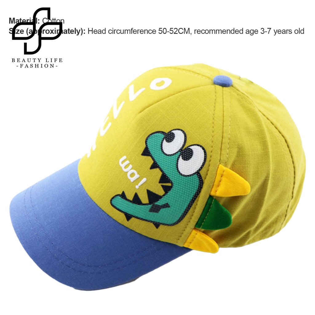 Nón Lưỡi Trai Thoáng Khí In Họa Tiết Khủng Long Bảo Vệ Cho Bé
