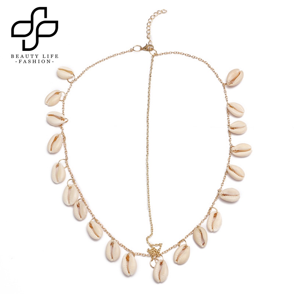 Chuỗi Dây Tua Rua Vỏ Sò Kim Loại Tự Nhiên Trang Trí Tóc Cho Đám Cưới