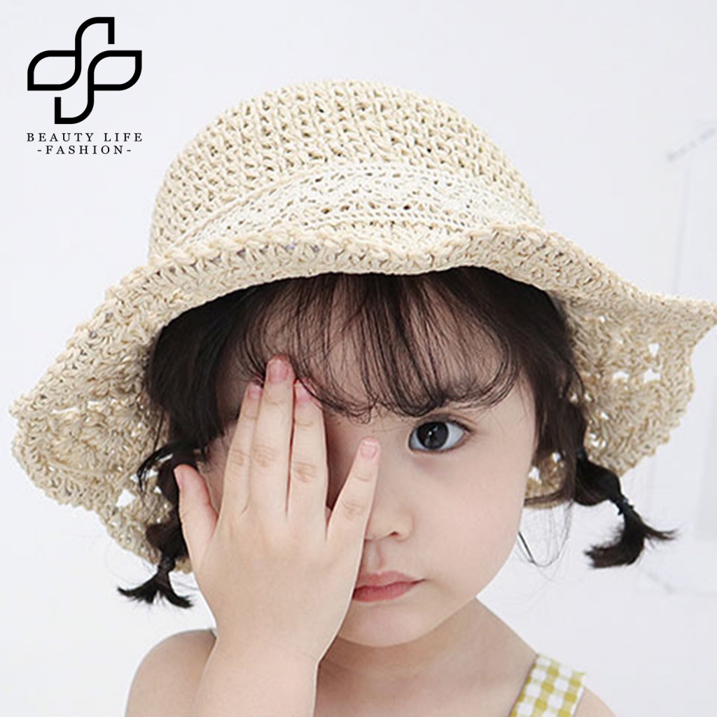 Mũ Vành Tròn Rỗng Điều Chỉnh Được Thời Trang Xinh Xắn Cho Bé Gái