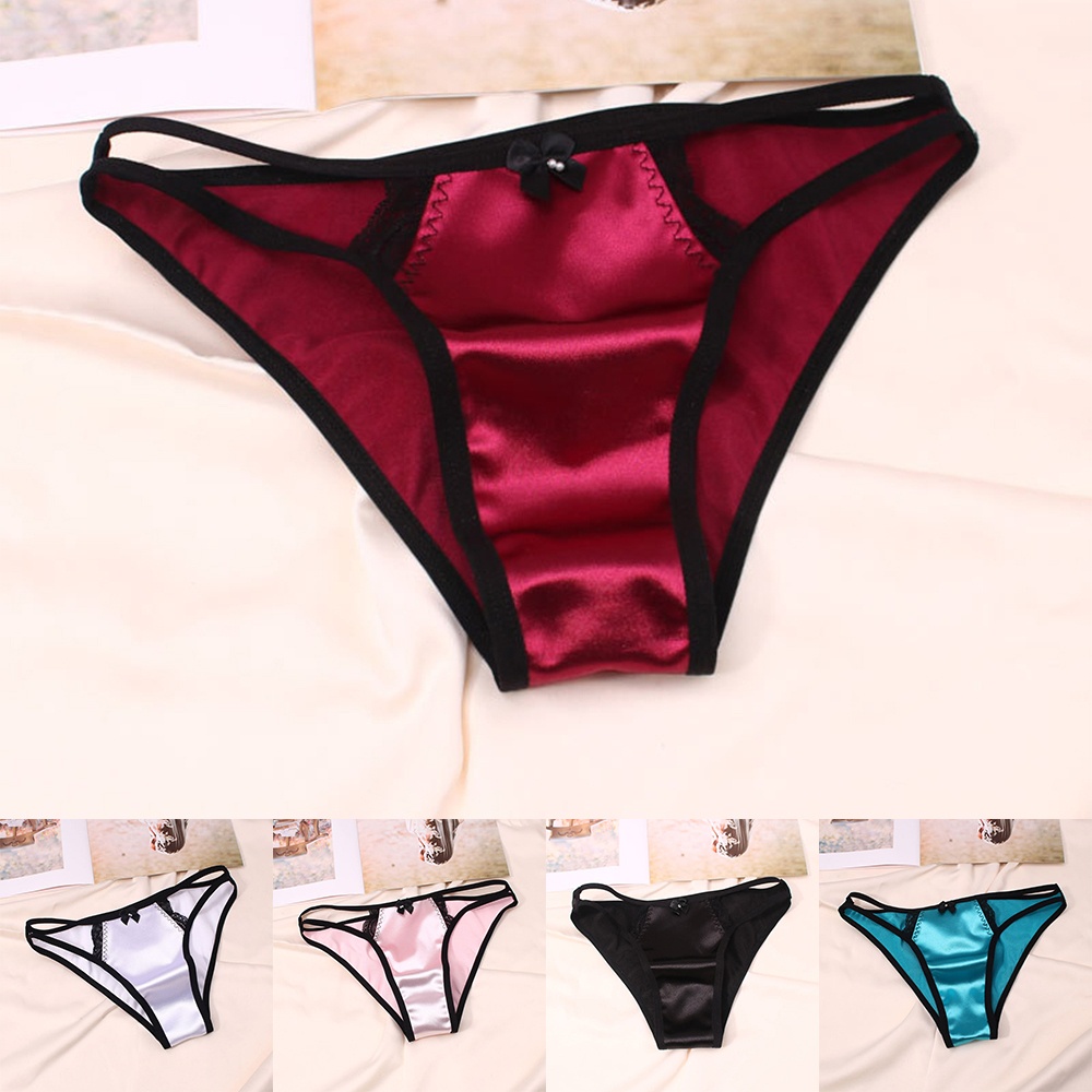 Quần Lót Lụa Satin Thoáng Khí Thoải Mái Cho Nữ