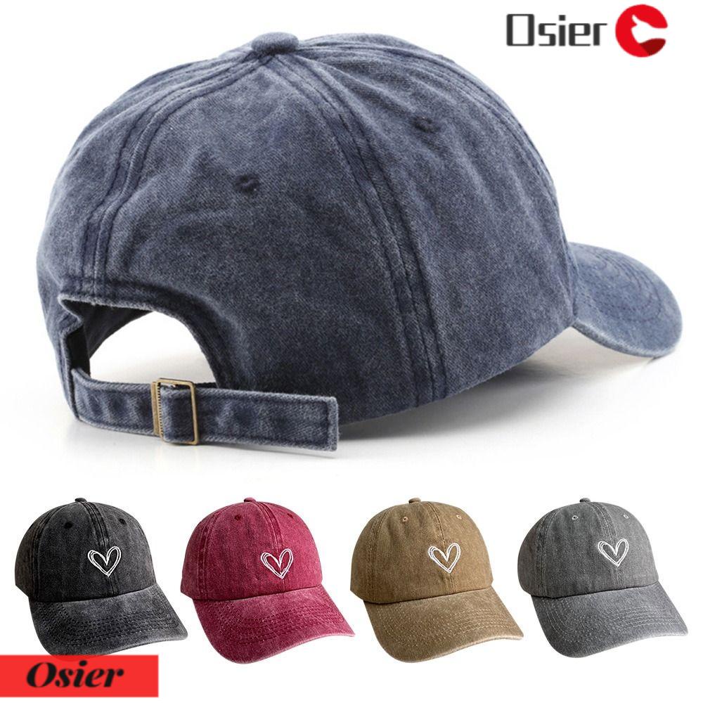 Mũ Lưỡi Trai Họa Tiết Trái Tim Thêu Chữ 1 Thời Trang Phong Cách Vintage