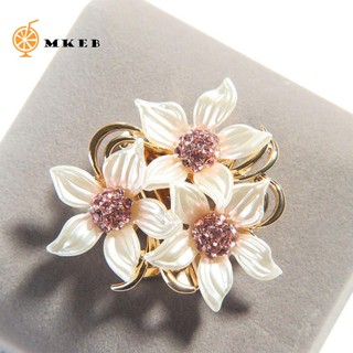 MKEB cài áo trang trí hình hoa đính đá sang trọng