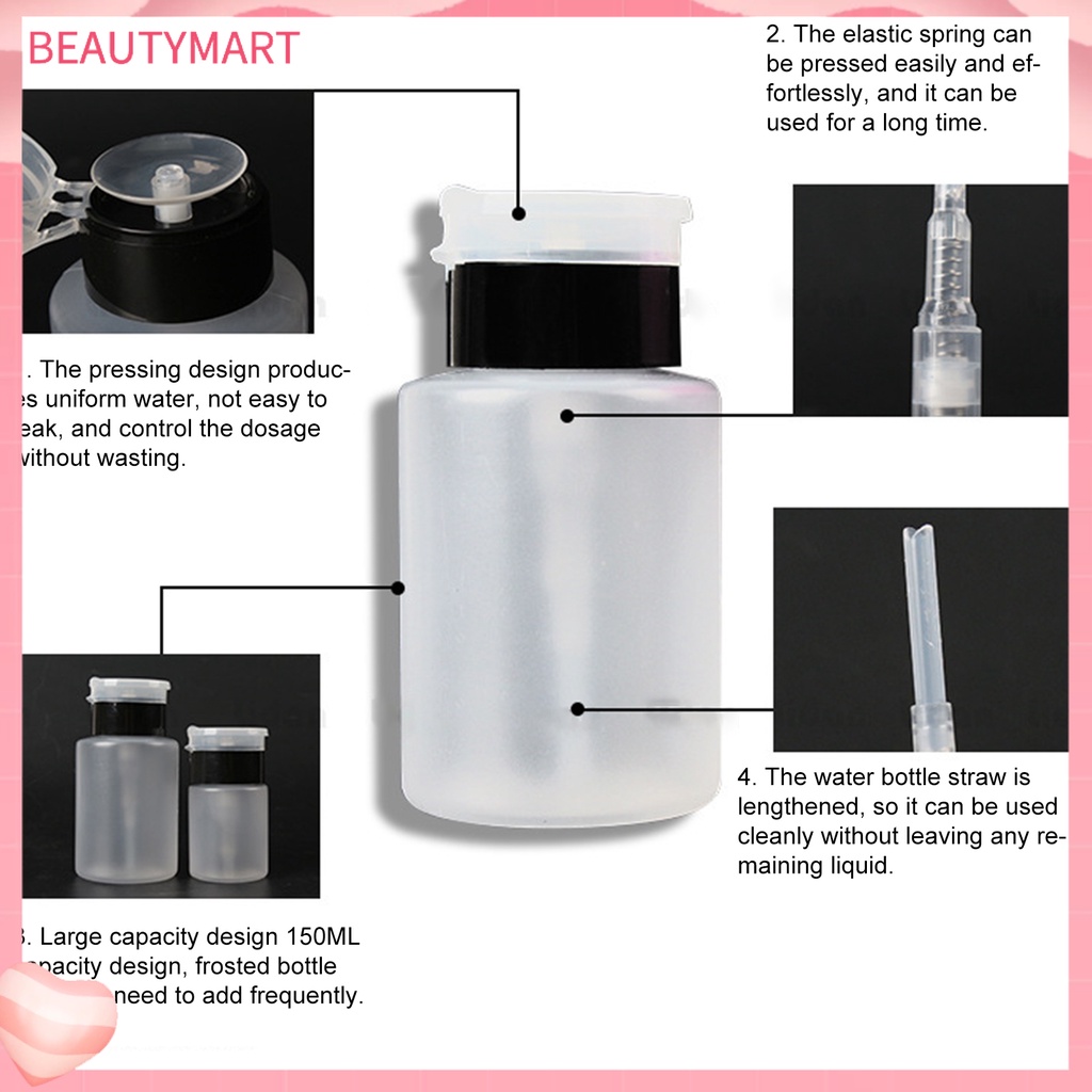 Lọ Rỗng 150ml Bằng PE Chống Tràn Dùng Để Đựng Dung Dịch Tẩy Sơn Móng