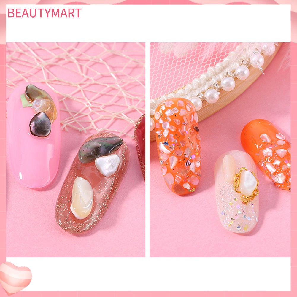 Set 2 Hộp Đá Vỏ Sò Trang Trí Móng Tay Nghệ Thuật