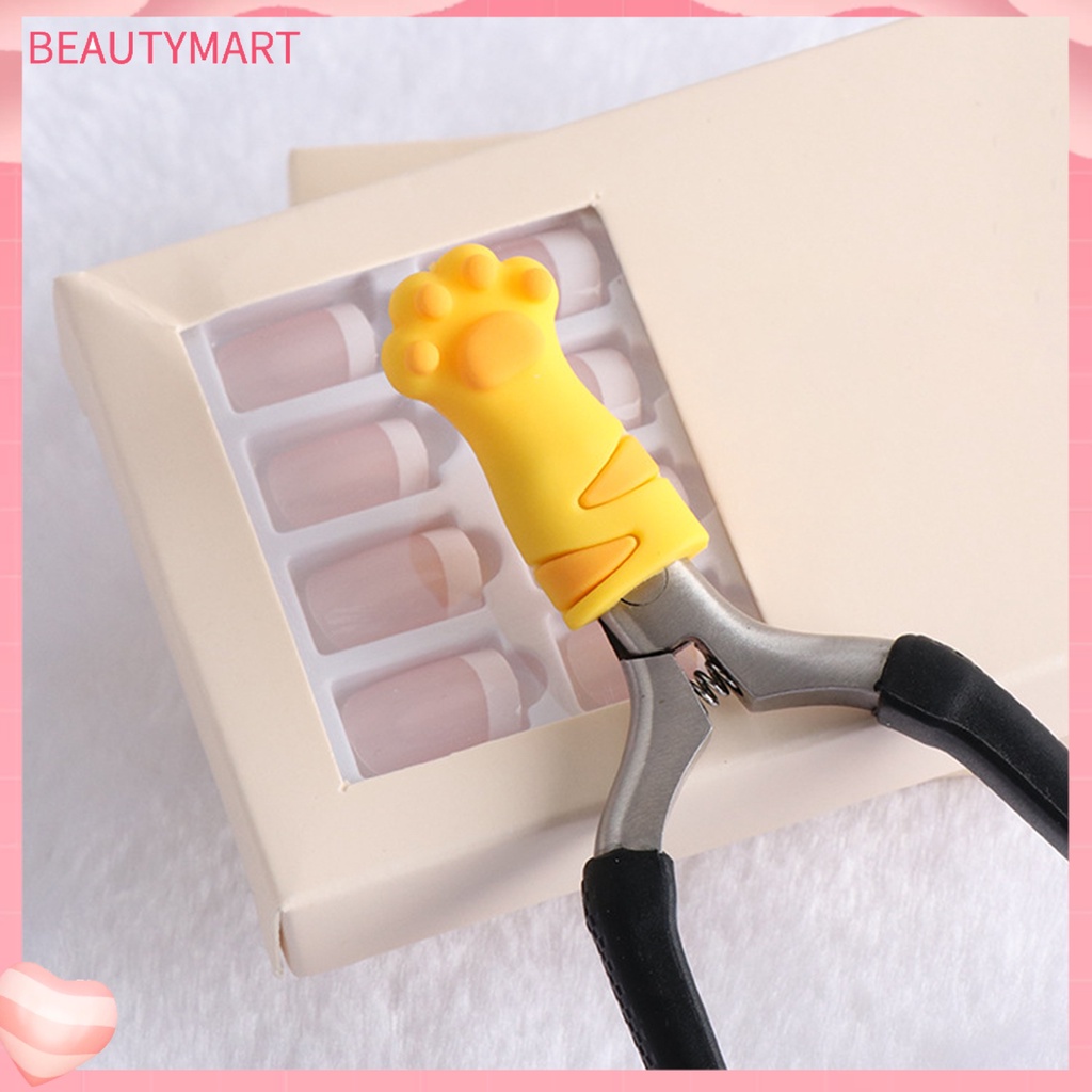 Nắp Silicon Bảo Vệ Nhíp Làm Móng Tay Tránh Đau Hình Mèo Tiện Dụng Cho Gia Đình