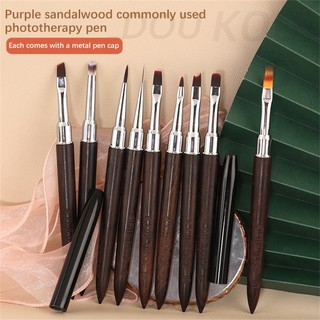 Set 12 cọ vẽ móng tay EELHOE cán đồng màu đen phong cách Nhật Bản