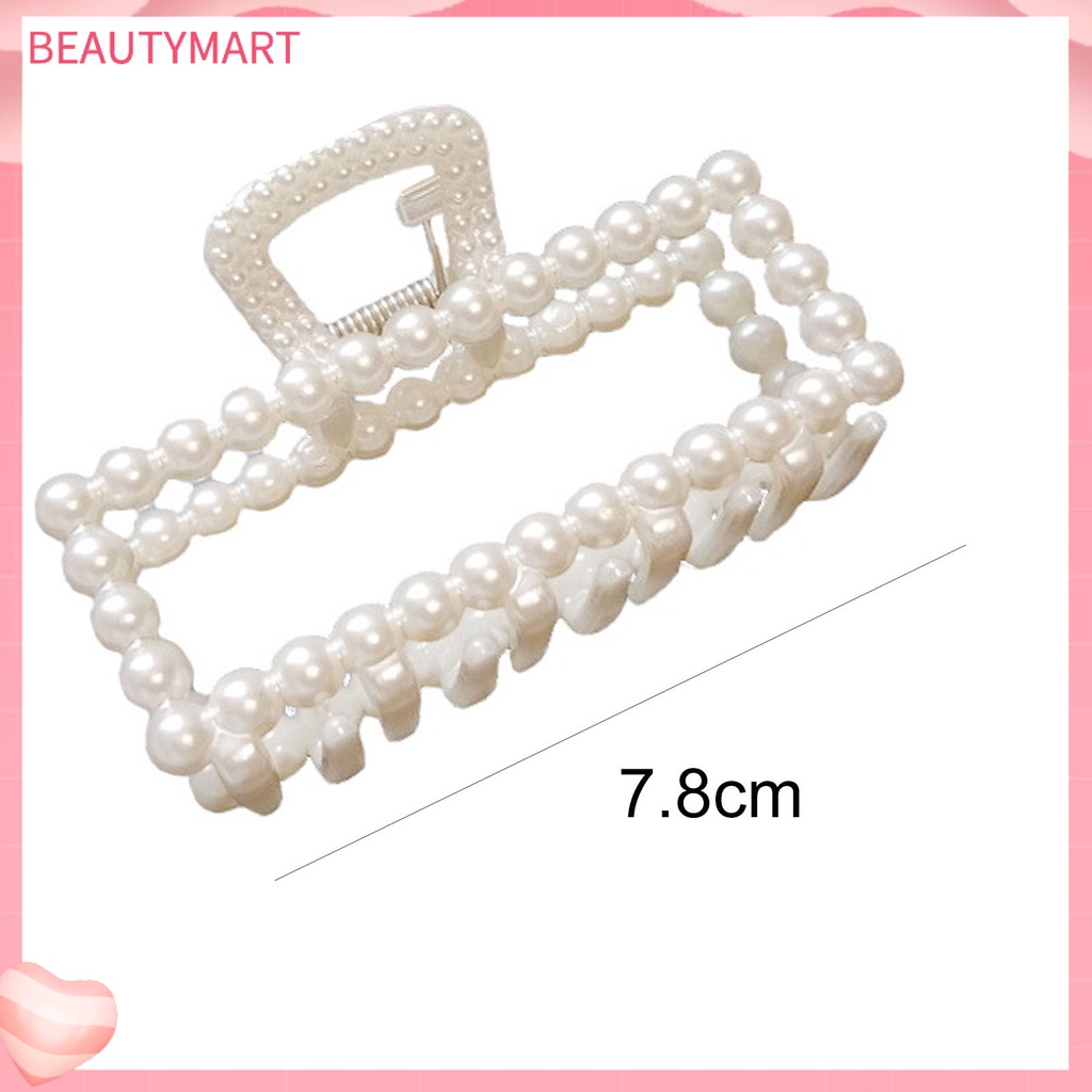 Kẹp Tóc Càng Cua Lớn Đính Ngọc Trai Giả Thanh Lịch Cho Nữ