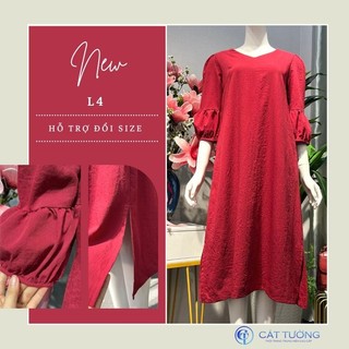 Đầm linen mùa Hè mát mịn tặng bà, tặng mẹ đầm L4 - Thời trang Cát Tường