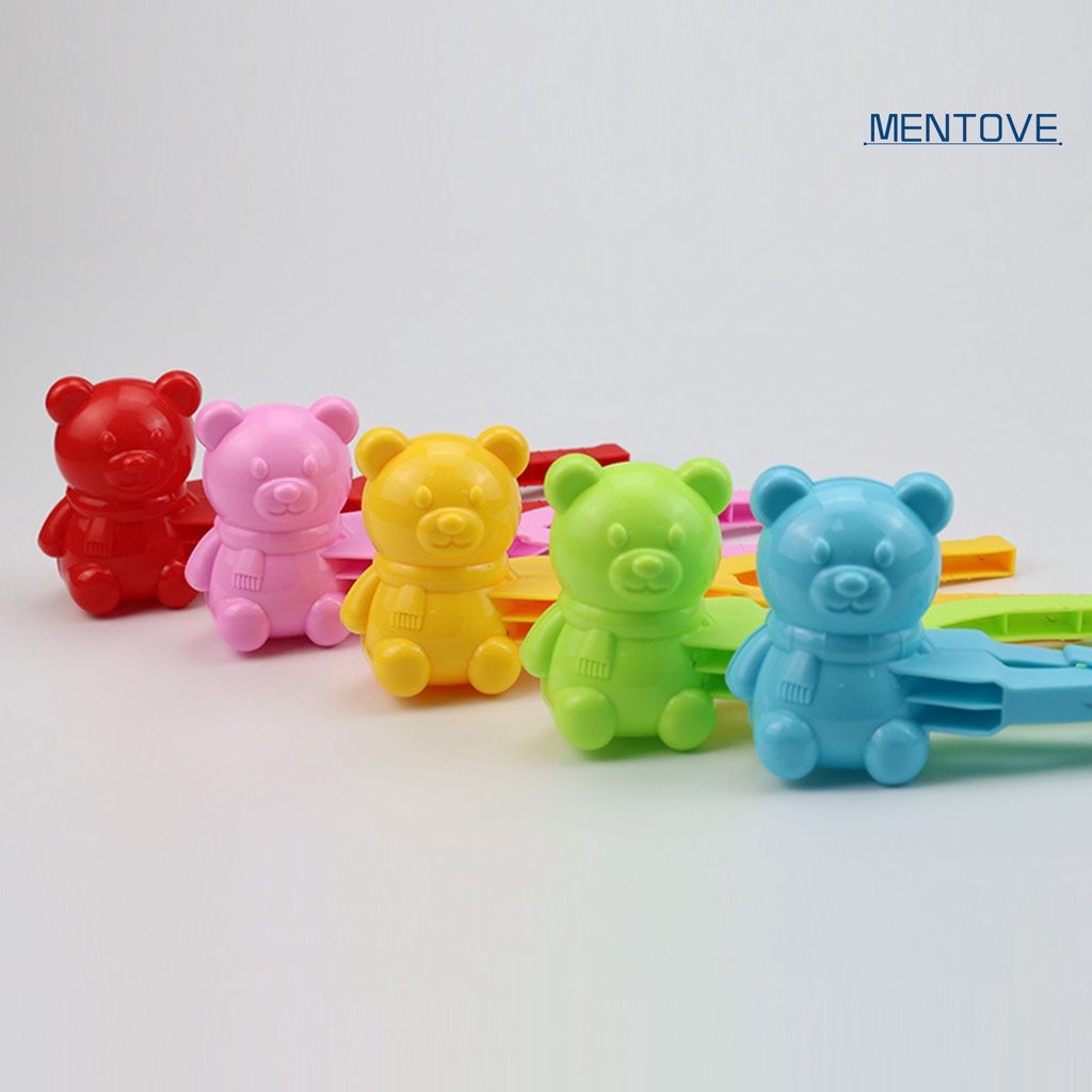 [MT] Đồ Chơi Kẹp Làm Quả Bóng Tuyết Mùa Đông Bằng Nhựa Hình Gấu Phong Cách Bóng Đá Có Công Tắc Cho Trẻ Em