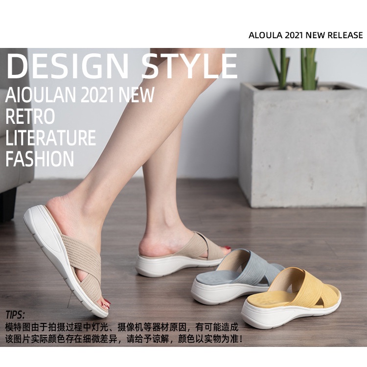 Xăng đan Đế Mềm Dày Phong Cách Bohemian Dành Cho Nữ